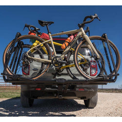 Kuat Piston Pro 2 Bike Hitch Rack with bikes angle view