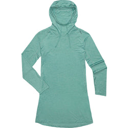 NRS Women's Silkweight Hoodie Dress in seafoam