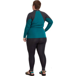 NRS Women's HydroSkin 0.5 Jacket in Harbor/Graphite model back
