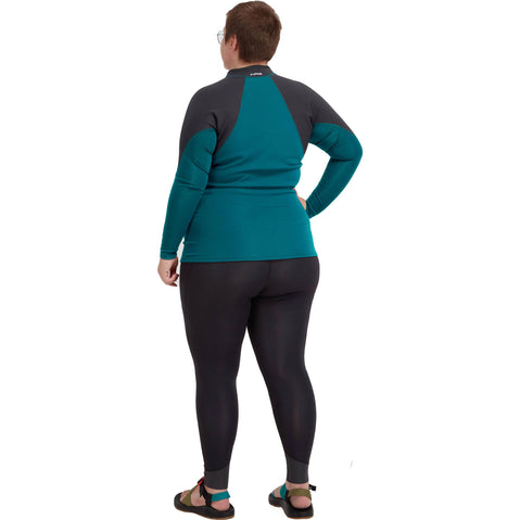NRS Women's HydroSkin 0.5 Jacket in Harbor/Graphite model back