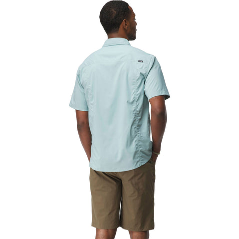 NRS Men's Gear Short Sleeve Shirt in Aquifer model back
