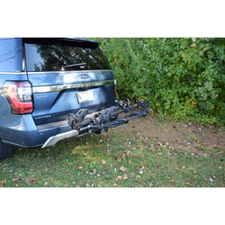 Malone Pilot HM2 Bike Hitch Rack installed on a car folded