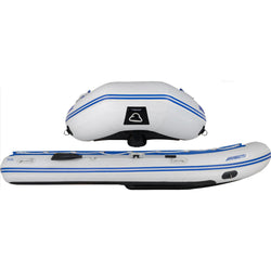 Sea Eagle 12'6 Sport Runabout Drop Stitch Inflatable Raft Deluxe Package side and front