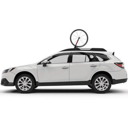 Yakima WheelHouse Wheel Fork installed on a car side