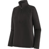 Patagonia Women's Capilene Mid Weight Zip Neck Shirt in Black angle