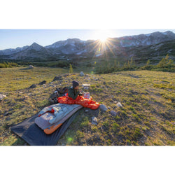 Big Agnes Lost Ranger UL 3N1 0 Degree Down Sleeping Bag in Gray/Orange lifestyle