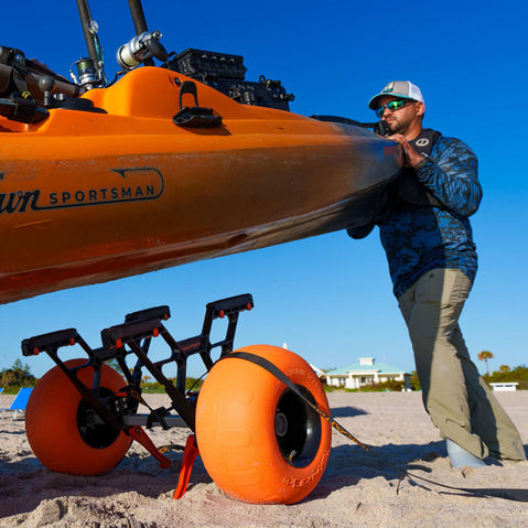 TowNStow Bunkster Kayak Cart with Sand Tires lifestyle