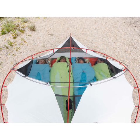 MSR Elixir 4 Person Backpacking Tent campers sleeping top view