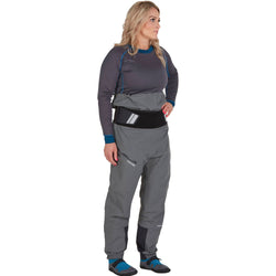NRS Women's Freefall Dry Pants in Gray model front