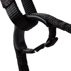 Mammut Men's Comfort Knit Fast Adjust Rock Climbing Harness in Black/Safety Orange detail