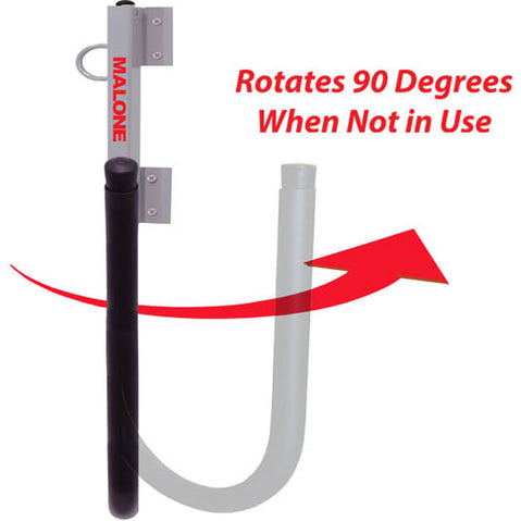 Malone SUPSwing Folding SUP Storage Rack installed on wall