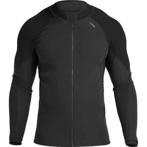 NRS Men's HydroSkin 0.5 Jacket in Graphite/Black front