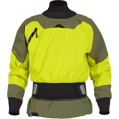 NRS Men's Rev GORE-TEX Pro Dry Top in Chartreuse front