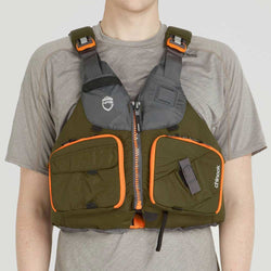 NRS Chinook Fishing LIfejacket (PFD) Bark model front