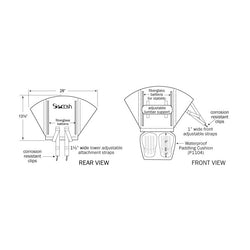 Skwoosh Comfort Back Kayak Seat diagram