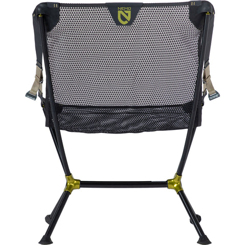 Nemo Moonlite Reclining Camp Chair in Black Pearl back
