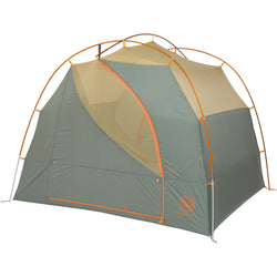 Big Agnes Bunk House 4 Person Camping Tent in Prairie Sand/Chinois Green door closed