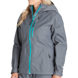 NRS Women's Teeko Paddling Jacket in Gray model front