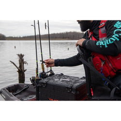 YakAttack TetherTube Rod Holder - Two Pack with fishing crate