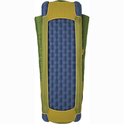Big Agnes Echo Park 40 Degree Synthetic Sleeping Bag Green/Olive Bottom Showing Sleeping Pad (not included)