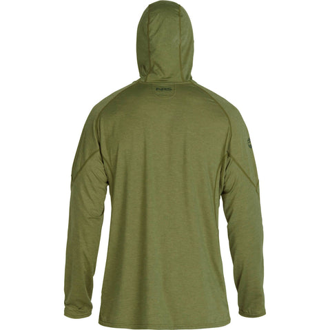 NRS Men's Silkweight Varial Hoodie Olive back