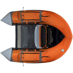Outcast Super Fat Cat Float Tube in Orange/Sage top