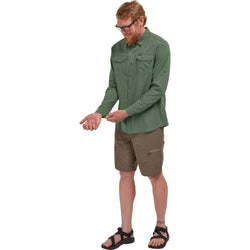 NRS Men's Guide Long Sleeve Shirt Juniper model front