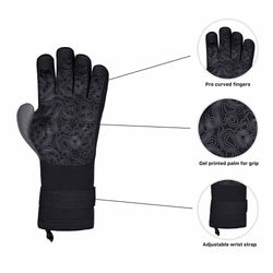 Level Six Electron 3 mm Neoprene Paddling Gloves in Black details