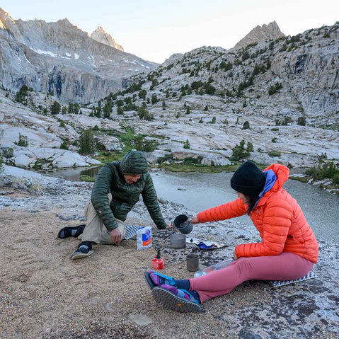 Therm-A-Rest Z Seat Camping Seat with campers sitting