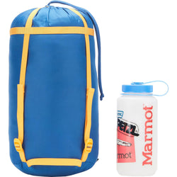 Marmot Kid's Trestles Elite Eco 30 Degree Synthetic Sleeping Bag in Solar/Red Sun stuff sack