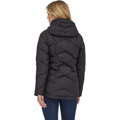 Patagonia Women's Down With It Jacket in Black worn by a model facing away