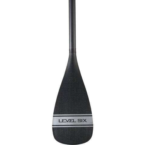Level 6 1-Piece Carbon SUP Paddle with Power Blade in Silver front