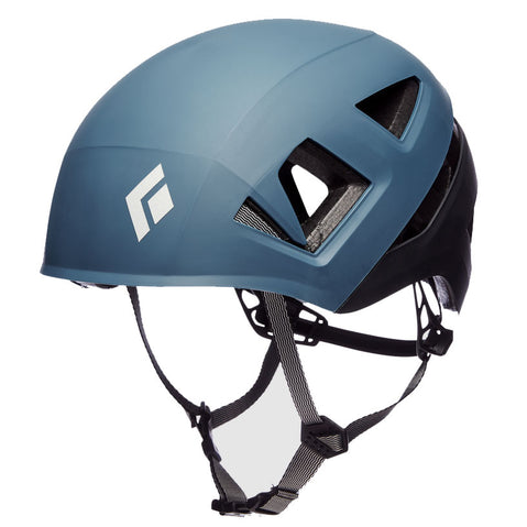 Black Diamond Capitan Kid's Rock Climbing Helmet in Ultra Blue/Persimmon angle