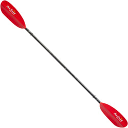 Aqua-Bound Sting Ray Fiberglass 4-Piece Kayak Paddle in Sunset Red full length