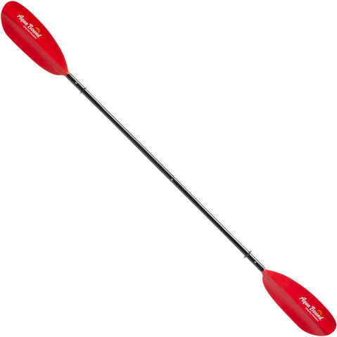 Aqua-Bound Sting Ray Fiberglass 4-Piece Kayak Paddle in Sunset Red full length