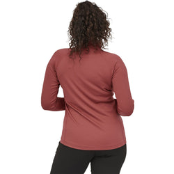 Patagonia Women's Capilene Mid Weight Zip Neck Shirt model view back