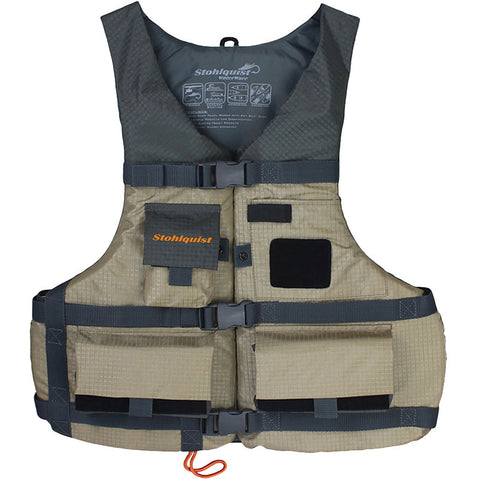 Stohlquist Spinner Youth Fishing Lifejacket (PFD) in Khaki front