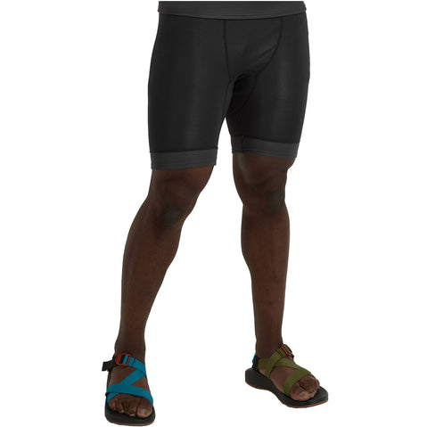 NRS Men's HydroSkin 0.5 Shorts in Black/Graphite frontcrop