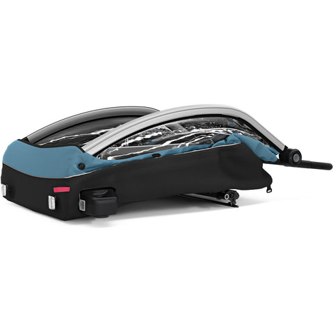 Thule Courier Bicycle Trailer/Stroller in Aegean Blue packed
