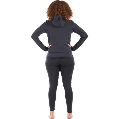 Level Six Women's Sombrio Neoprene Hoody in Black Heather back