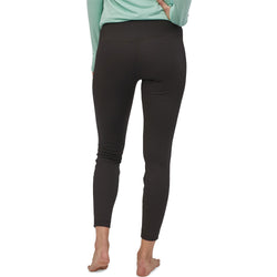 Patagonia Women's Capilene Mid Weight Bottoms in Black model view back