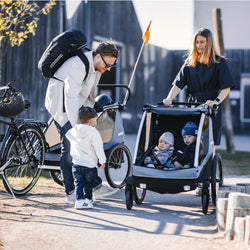Thule Courier Bicycle Trailer/Stroller in Aegean Blue lifestyle