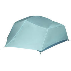 Nemo Equipment Aurora 3 Person Camping Tent With Footprint in Frost/Silt fly vesitbule open