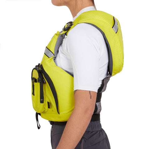 NRS Chinook OS Lifejacket (PFD) in Citrus model side
