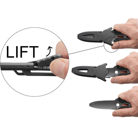 NRS Pilot SAR Knife in Black directions