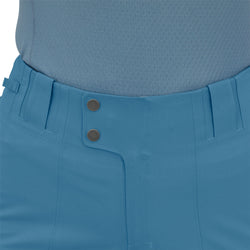 Patagonia Women's Stormstride Pants in Sound Blue model view waist closure