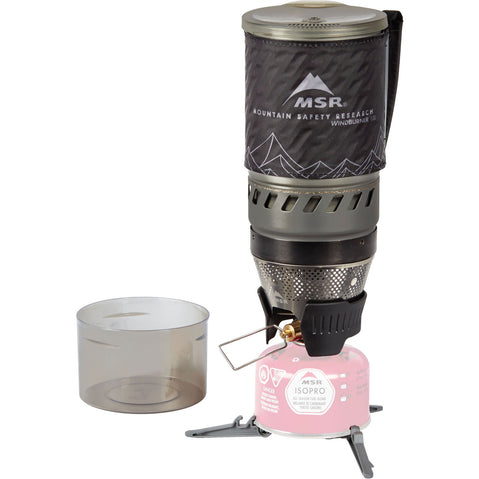 MSR WindBurner Stove System in black standing