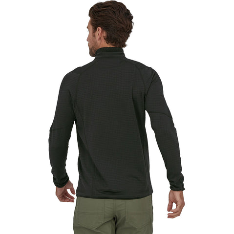 Patagonia Men's R1 Pullover Top in Black model view back