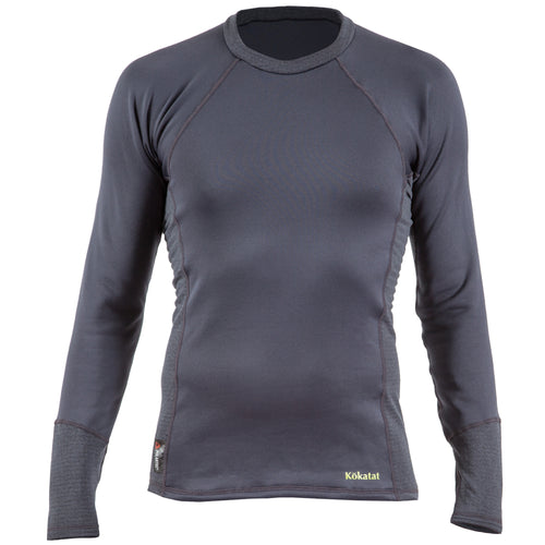 Kokatat Men's Polartec Power Dry Outercore Long Sleeve Shirt in Coal front