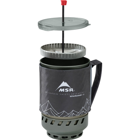 MSR Windburner Coffee Press Kit in 1.8L in use